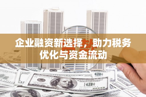 汉中企业融资新选择，助力税务优化与资金流动
