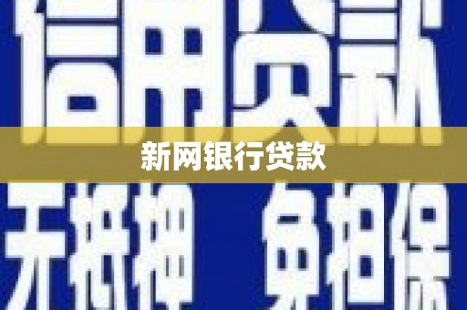 汉中新网银行贷款
