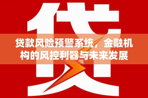 汉中贷款风险预警系统，金融机构的风控利器与未来发展