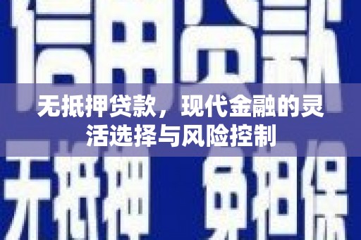 汉中无抵押贷款，现代金融的灵活选择与风险控制