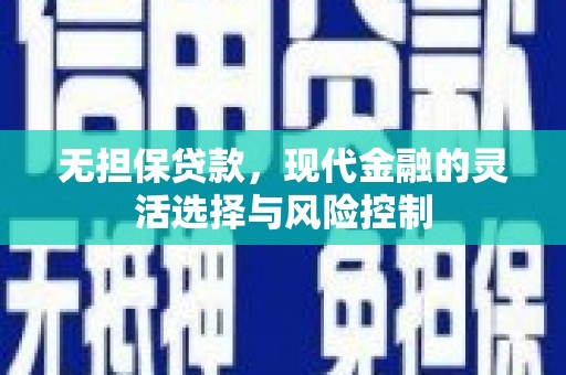汉中无担保贷款，现代金融的灵活选择与风险控制