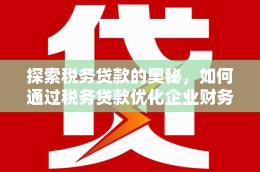 汉中探索税务贷款的奥秘，如何通过税务贷款优化企业财务