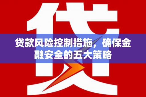 汉中贷款风险控制措施，确保金融安全的五大策略