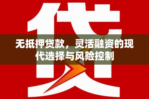 汉中无抵押贷款，灵活融资的现代选择与风险控制
