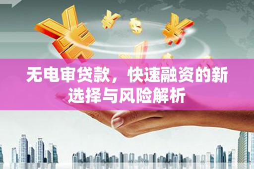 汉中无电审贷款，快速融资的新选择与风险解析