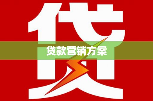 汉中贷款营销方案