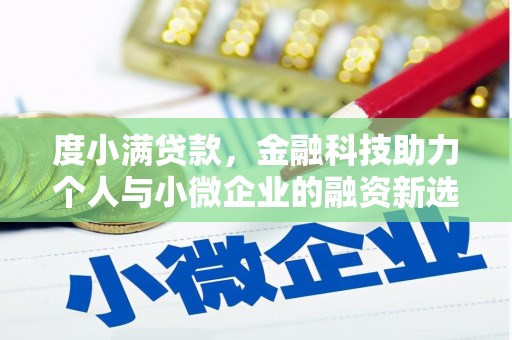 汉中度小满贷款，金融科技助力个人与小微企业的融资新选择