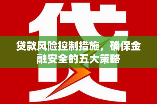 汉中贷款风险控制措施，确保金融安全的五大策略