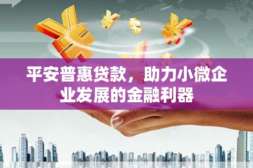 汉中平安普惠贷款，助力小微企业发展的金融利器