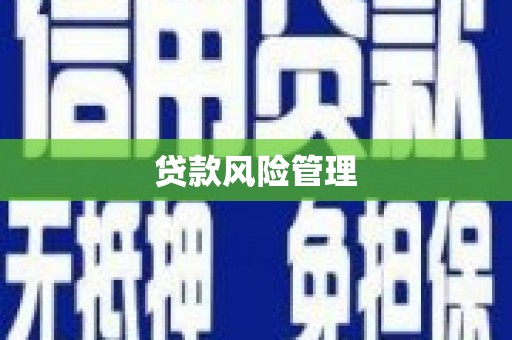 汉中贷款风险管理